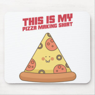 This Is My Pizza Making Shirt Heart Mouse Mat
