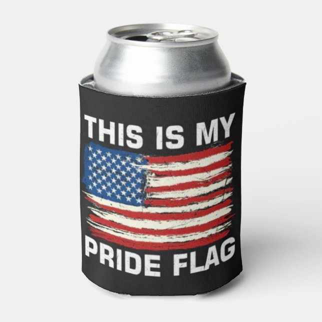 This Is My Pride Flag American Flag Can Cooler (Can Front)
