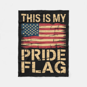 This Is My Pride Flag American Pride of the USA Fleece Blanket