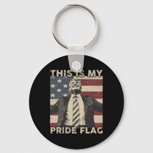 This Is My Pride Flag Trump Usa Flag 4th Of July Key Ring