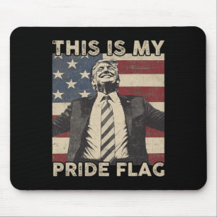 This Is My Pride Flag Trump Usa Flag 4th Of July Mouse Mat