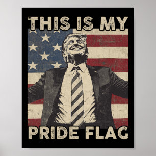 This Is My Pride Flag Trump Usa Flag 4th Of July Poster