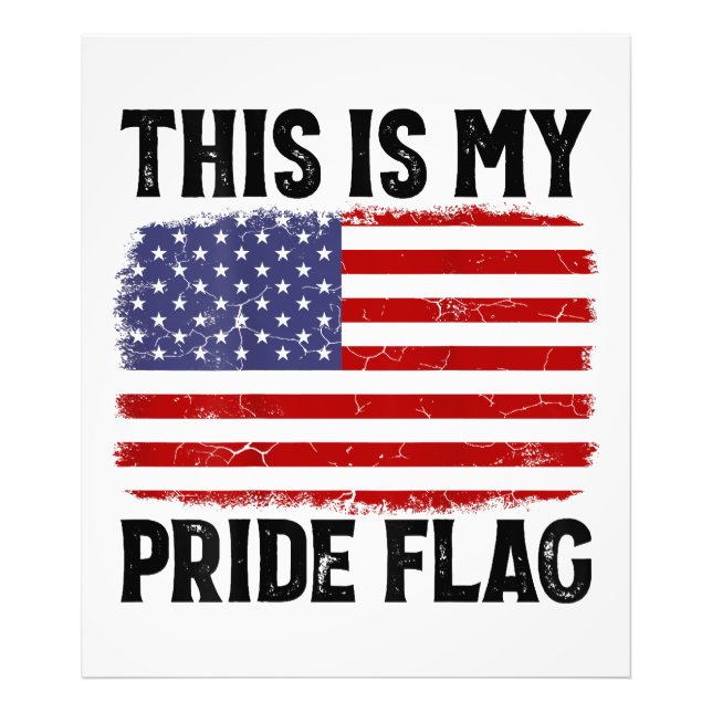 This Is My Pride Flag US Flag, 4th Of July Patriot Photo Print (Front)