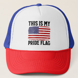 This Is My Pride Flag US Flag, 4th Of July Patriot Trucker Hat