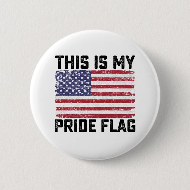 This Is My Pride Flag USA 6 Cm Round Badge (Front)