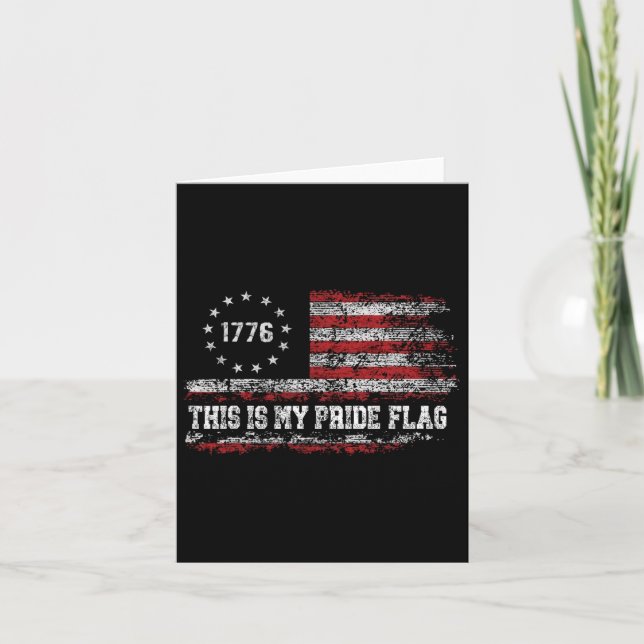 This Is My Pride Flag Usa American 4th Of July Ind Card (Front)