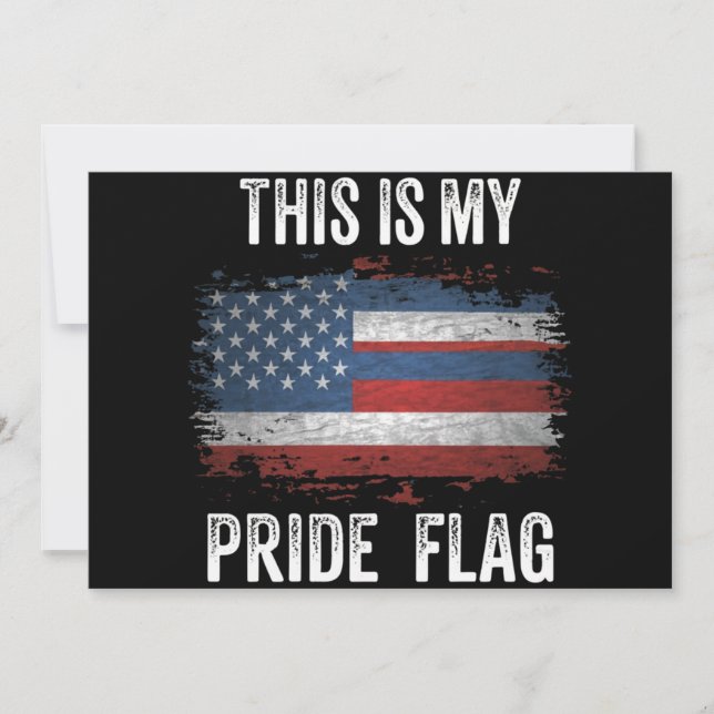 This Is My Pride Flag USA American 4th of July Invitation (Front)