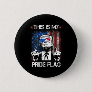 This Is My Pride Flag Usa American 4th Of July On 6 Cm Round Badge