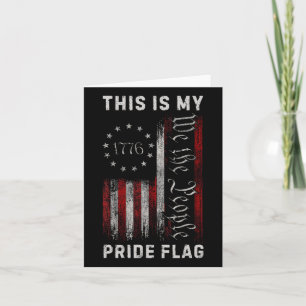 This Is My Pride Flag Usa American 4th Of July Pat Card