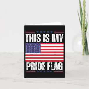 This Is My Pride Flag Usa American 4th Of July Pat Card