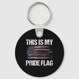 This Is My Pride Flag Usa American 4th Of July Pat Key Ring