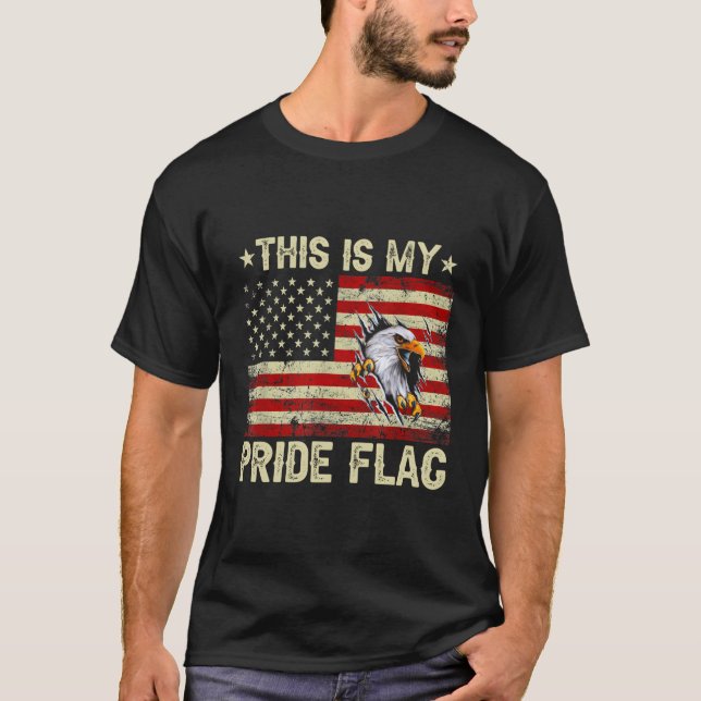This Is My Pride Flag Usa American 4Th Of July Pat T-Shirt (Front)