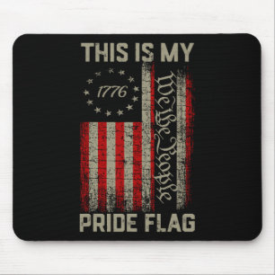 This Is My Pride Flag Usa American Patriotic 4th O Mouse Mat