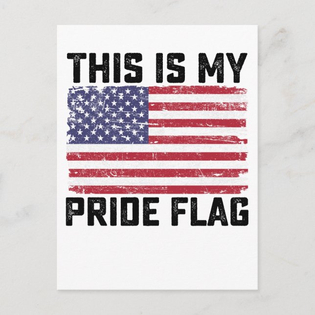 This Is My Pride Flag USA Invitation Postcard (Front)