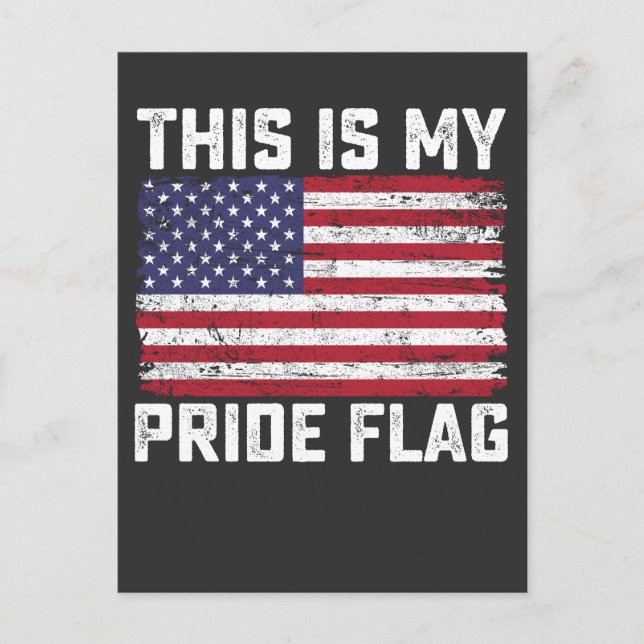 This Is My Pride Flag USA Invitation Postcard (Front)