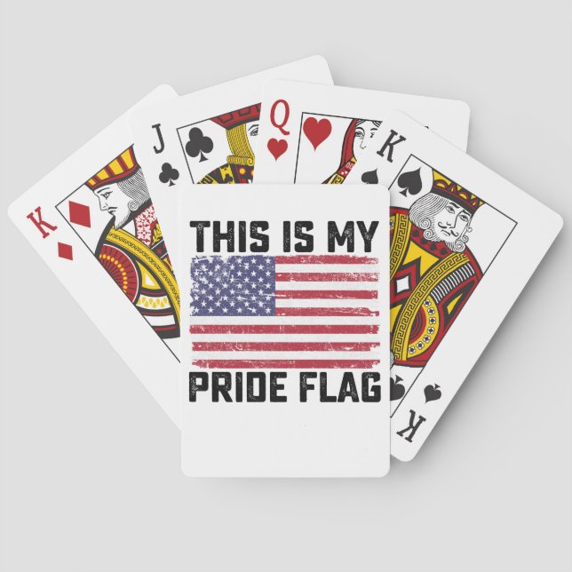 This Is My Pride Flag USA Playing Cards (Back)