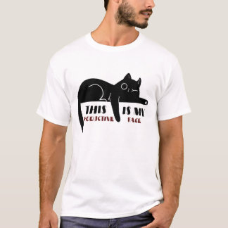 This Is My Productive Face – Funny Lazy Cat Illust T-Shirt