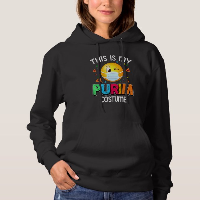 This Is My Purim Costume Funny Jewish Face Mask 3 Hoodie (Front)