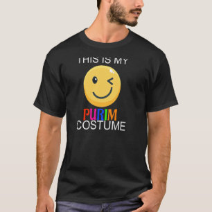 This Is My Purim Costume Funny Jewish Face Mask Pu T-Shirt