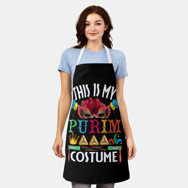 This Is My Purim Costume Jewish Happy Purim Apron (Worn)