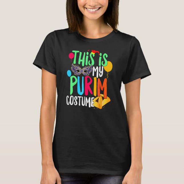 This Is My Purim Costume Jewish Happy Purim Hamant T-Shirt (Front)