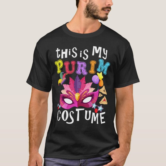 This Is My Purim Costume Jewish Purim Gift Sweatsh T-Shirt (Front)