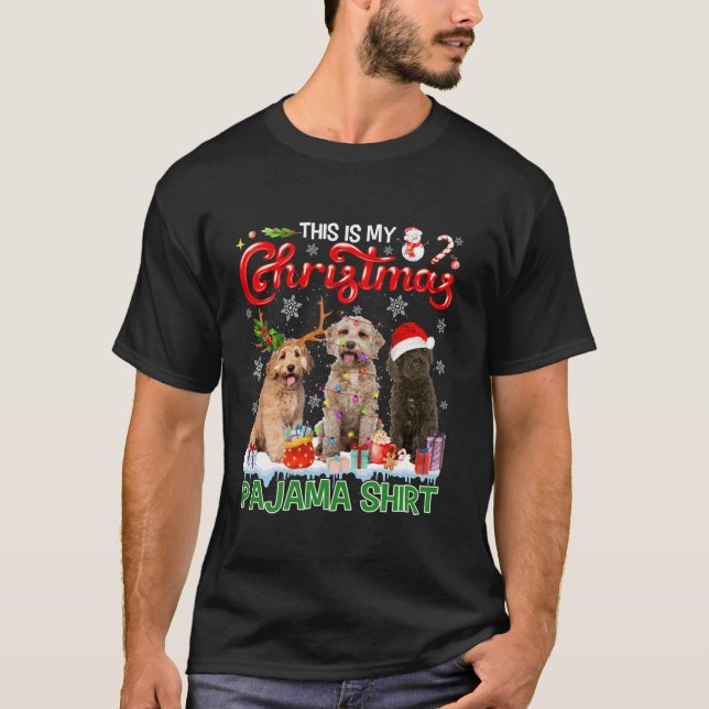 This Is My Pyjamas Labradoodle Dogs Lover Christma T-Shirt (Front)