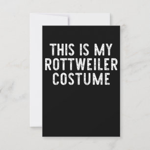 This Is My Rottweiler Dog Costume Halloween Lazy RSVP Card