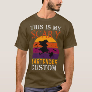 This Is My Scary Bartender Custom Halloween Party T-Shirt