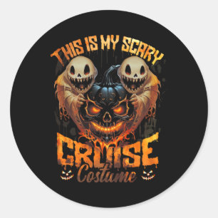 This Is My Scary Cruise Costume Devil Ghost Horror Classic Round Sticker