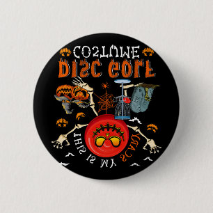 This Is My Scary Disc Golf Costume Halloween Skele 6 Cm Round Badge