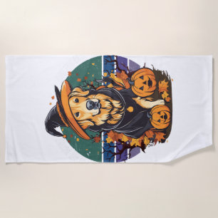 This is my scary dog dad costume Halloween Doglove Beach Towel