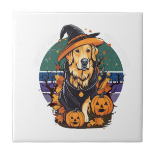This is my scary dog dad costume Halloween Doglove Tile