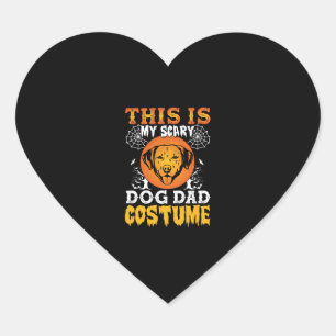 This is My Scary Dog Dad Costume Heart Sticker
