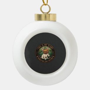 This Is My Scary French Bulldog Costume Halloween Ceramic Ball Christmas Ornament