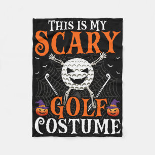 This Is My Scary Golf Costume Halloween Skeleton L Fleece Blanket