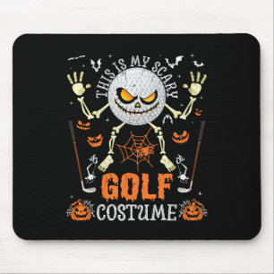 This Is My Scary Golf Costume Halloween Skeleton L Mouse Mat