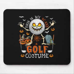 This Is My Scary Golf Costume Halloween Skeleton L Mouse Mat