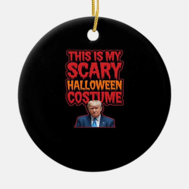 This Is My Scary Halloween Costume Classic Ceramic Tree Decoration (Front)