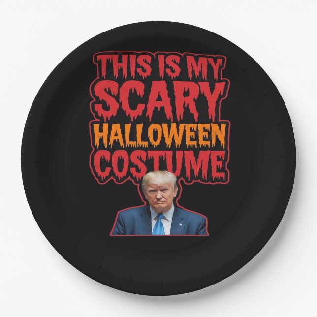 This Is My Scary Halloween Costume Classic Paper Plate (Front)