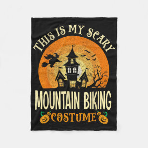 This Is My Scary Mountain Biking Costume Halloween Fleece Blanket