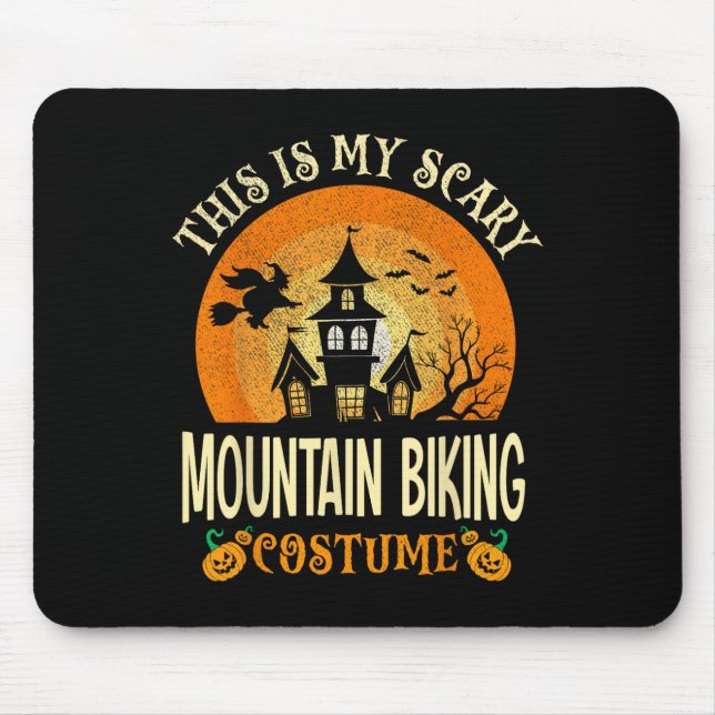 This Is My Scary Mountain Biking Costume Halloween Mouse Mat (Front)