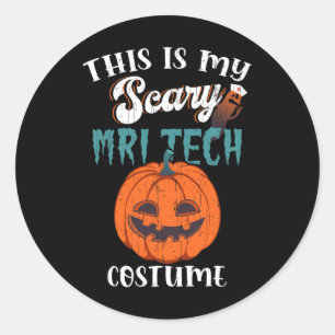 This Is My Scary Mri Tech Costume Funny Halloween Classic Round Sticker
