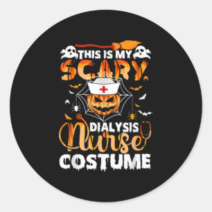 This Is My Scary School Nurse Costume Halloween Classic Round Sticker