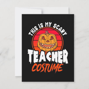 This Is My Scary Teacher Costume Thank You Card