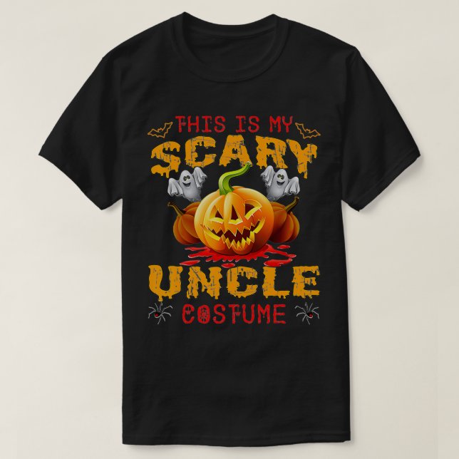 This Is My Scary Uncle Costume Pumpkin Funny Hallo T-Shirt (Design Front)