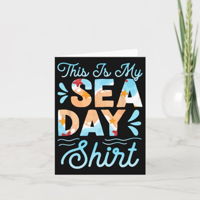 This Is My Sea Day Family Summer Vacation Beach Vi Card (Front)