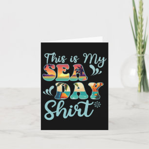 This Is My Sea Day Funny Family Summer Vacation Card