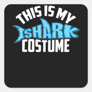 This Is My Shark Costume Sea Creature Square Sticker