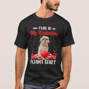 This Is My Shih Tzu Dog Valentines Hearts Puppy Lo T-Shirt